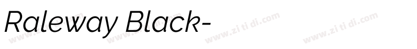 Raleway Black字体转换